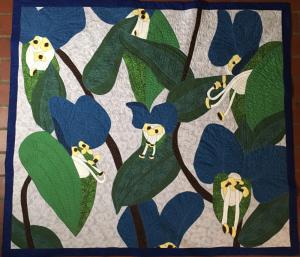 Asiatic Dayflower - 49 x 54 Quilt - Paper Pieced / Applique 