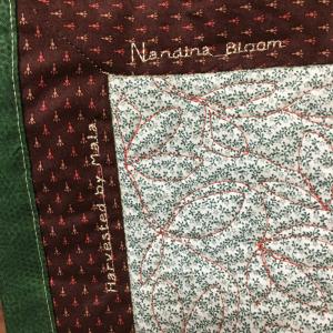 Nandina Bloom - 56.5 x 51 Quilt Signature - Paper Pieced / Applique
