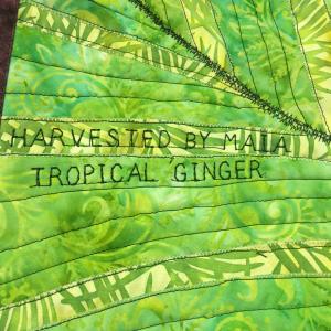 Tropical Ginger - 52 x 62 Batik Quilt Signature
