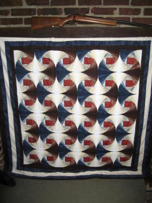 Learning Curves - 50 x 60 Quilt with Sofa Pillows - Paper Pieced