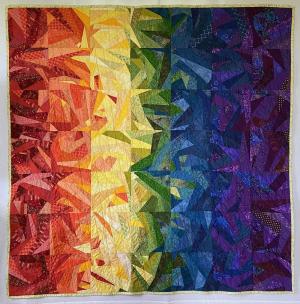 An Expression of Life, Love, and Hope - 67 x 67 Quilt - Cotton / Crazy Square 
