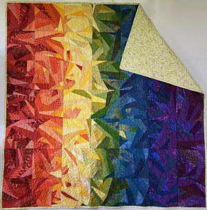 An Expression of Life, Love, and Hope - 67 x 67 Quilt Back - Cotton / Crazy Square 