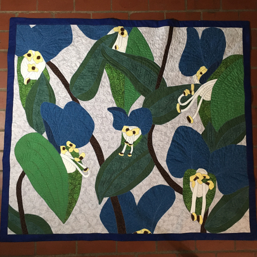 Asiatic Dayflower Quilt from Havested by Maia